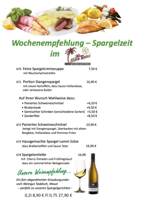 Spargelzeit im Relax Oberstdorf