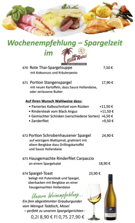 Spargelzeit im Relax Oberstdorf