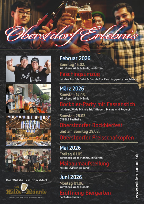 Teil unserer Veranstaltungen im ersten Halbjahr. 