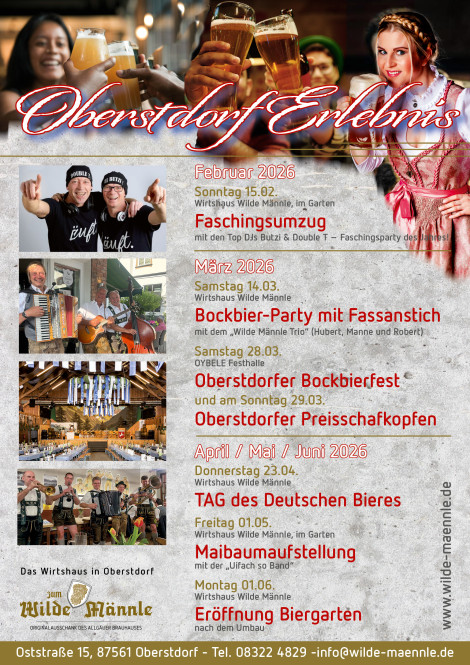 Teil unserer Veranstaltungen im ersten Halbjahr. 